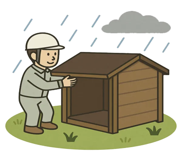 ヤギ小屋の設置について